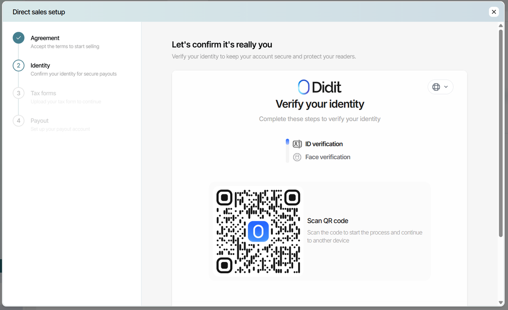 The Didit QR code page.
