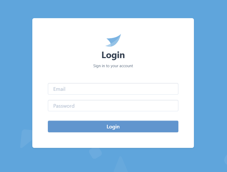 Bookvault's login screen